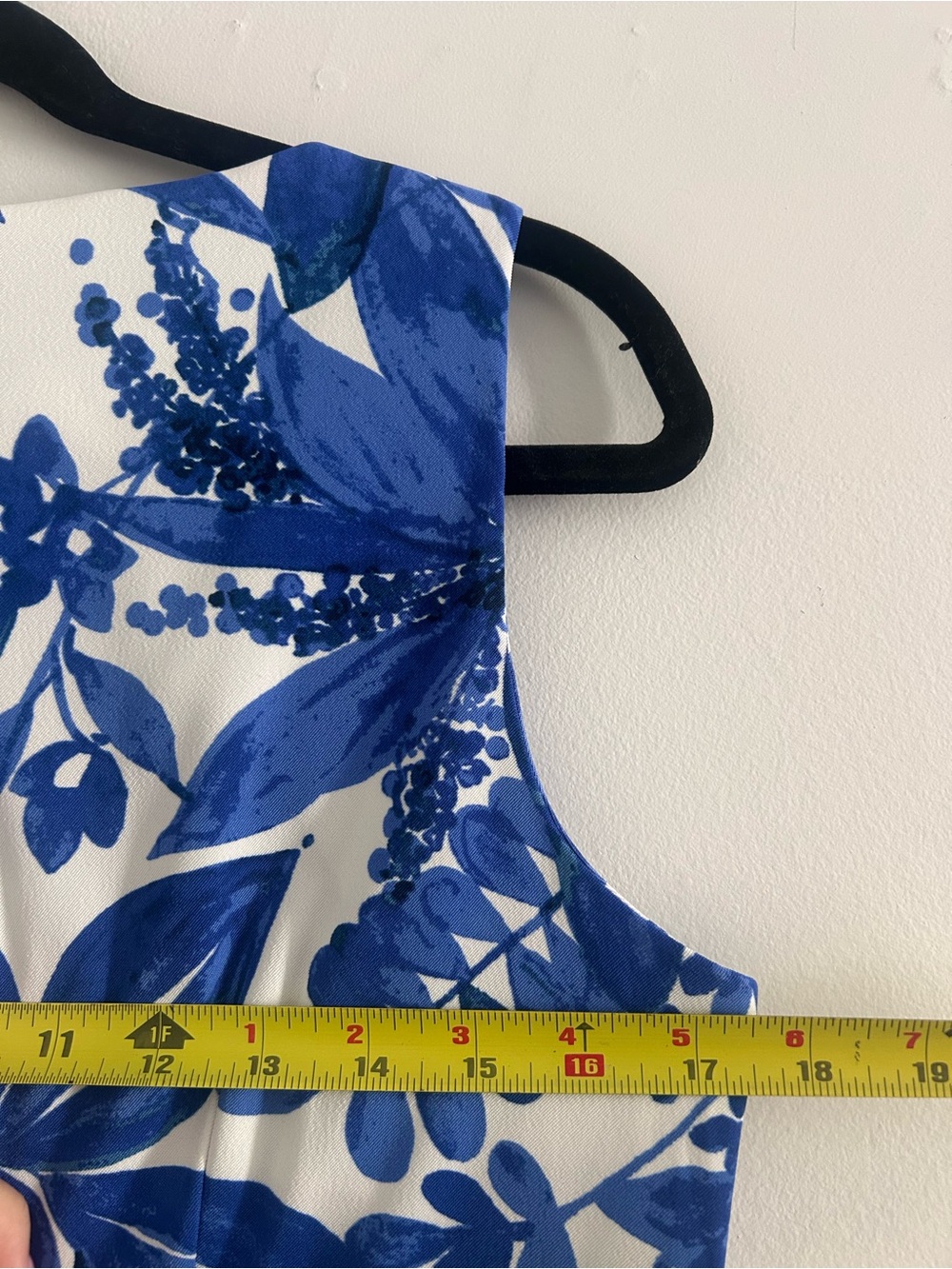 Alyx Blue and White Floral Midi Dress - Picture 13 of 13